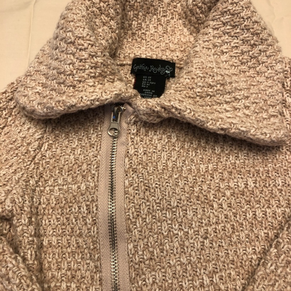 Cynthia Rowley Zippered Sweater Jacket Size 2T - Picture 6 of 12